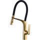 Смеситель для кухни Vincea VKF-115BG с гибким изливом, золотой матовый