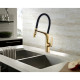 Смеситель для кухни Vincea VKF-115BG с гибким изливом, золотой матовый