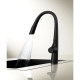 Смеситель для кухни Vincea VKF-176MB с выдвижным изливом, черный матовый