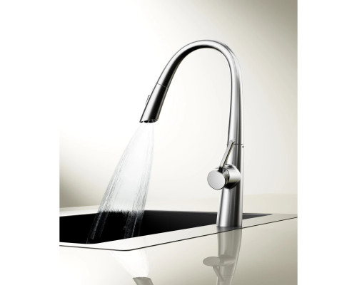 Смеситель для кухни Vincea VKF-176CH с выдвижным изливом, хром