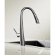 Смеситель для кухни Vincea VKF-176GM с выдвижным изливом, вороненая сталь