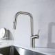 Смеситель для кухни Vincea VKF-107BN с выдвижным изливом, сатин