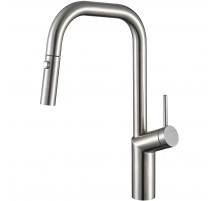 Смеситель для кухни Vincea VKF-107BN с выдвижным изливом, сатин