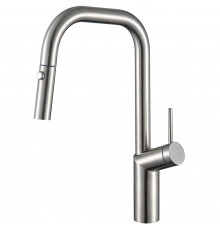 Смеситель для кухни Vincea VKF-107BN с выдвижным изливом, сатин