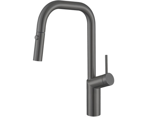 Смеситель для кухни Vincea VKF-107GM с выдвижным изливом, вороненая сталь