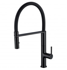 Смеситель для кухни Vincea VKF-114MB с гибким изливом, черный матовый