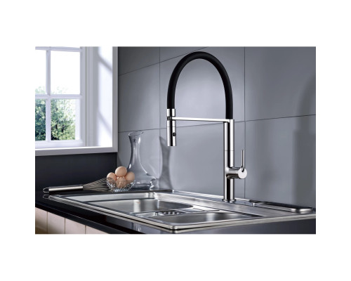 Смеситель для кухни Vincea VKF-114CH с гибким изливом, хром