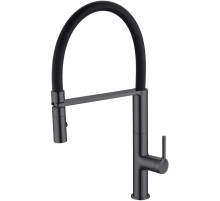 Смеситель для кухни Vincea VKF-114GM с гибким, вороненая сталь