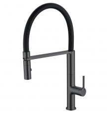 Смеситель для кухни Vincea VKF-114GM с гибким, вороненая сталь