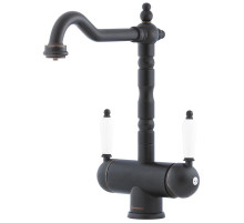 Смеситель для кухни с подключением к фильтру античная бронза Omoikiri Amagasaki-O