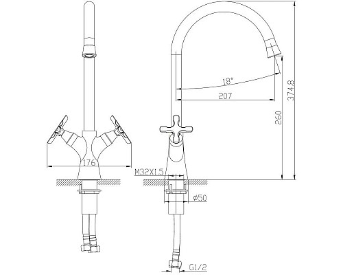 Заказать Смеситель для кухни Lemark Duetto LM5704C в магазине сантехники Santeh-Crystal.ru