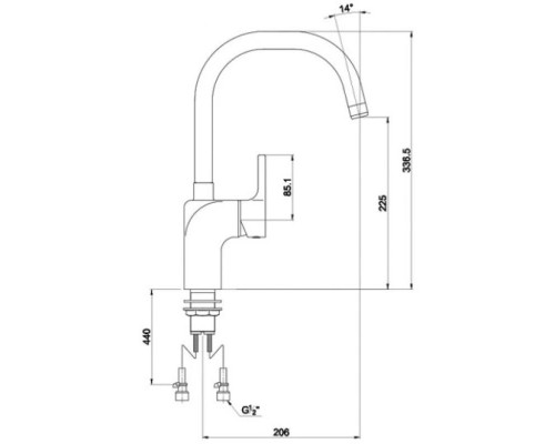 Приобрести Смеситель для кухни Timo Nordic 0166FN-U chrome в магазине сантехники Santeh-Crystal.ru