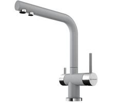 Смеситель для кухни с подключением к фильтру ленинградский серый Omoikiri Nagano-GR