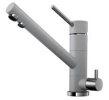 Смеситель для кухни с подключением к фильтру ленинградский серый Omoikiri Tonami-GR