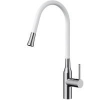 Смеситель для кухни нержавеющая сталь/белый Omoikiri Yatomi-BN-WH