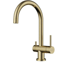 Смеситель для кухни с подключением к фильтру античная латунь Omoikiri Yamada-AB