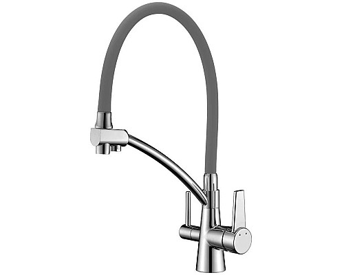 Заказать Смеситель для кухни с подключением к фильтру Lemark Comfort LM3071C-Gray в магазине сантехники Santeh-Crystal.ru
