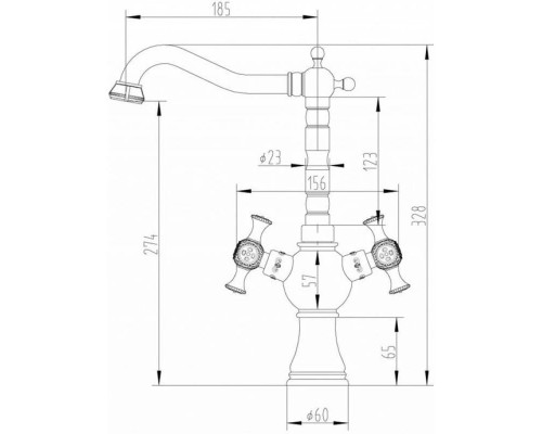 Заказать Смеситель для кухни Zorg Antic A 7004K-SL в магазине сантехники Santeh-Crystal.ru