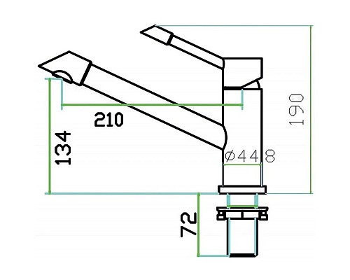 Купить Смеситель для кухни Zorg Inox SZR-1361 в магазине сантехники Santeh-Crystal.ru