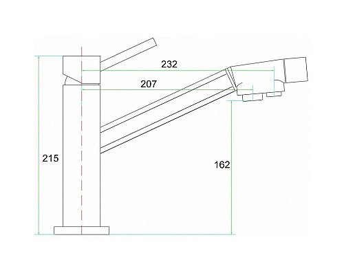 Купить Смеситель для кухни с подключением к фильтру Zorg Inox SZR-1283 в магазине сантехники Santeh-Crystal.ru