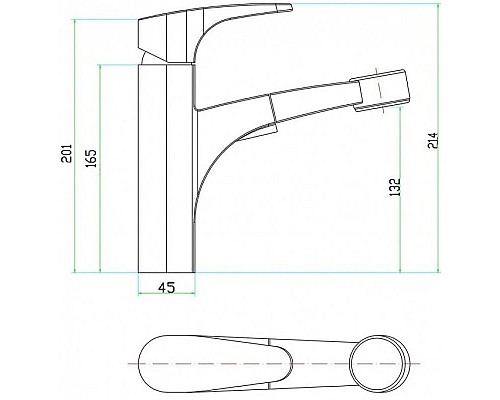 Заказать Смеситель для кухни Zorg Inox SZR-1384 P-A в магазине сантехники Santeh-Crystal.ru