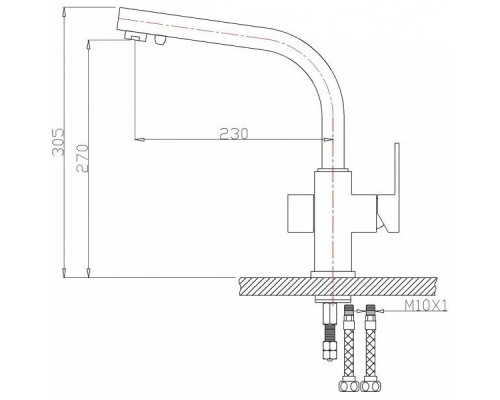 Купить Смеситель для кухни с подключением к фильтру Zorg Sanitary ZR 311 YF-WHITE в магазине сантехники Santeh-Crystal.ru