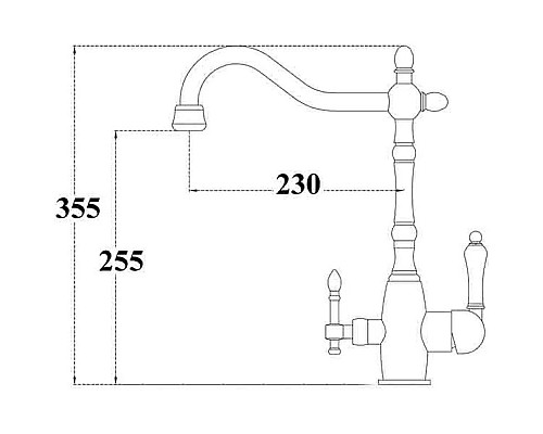 Заказать Смеситель для кухни с подключением к фильтру Zorg Sanitary ZR 312 YF-33-SATIN в магазине сантехники Santeh-Crystal.ru