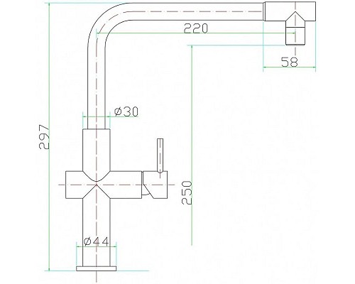 Купить Смеситель для кухни Zorg Inox SZR-0911-19 в магазине сантехники Santeh-Crystal.ru