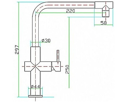 Купить Смеситель для кухни Zorg Inox SZR-1721-19 в магазине сантехники Santeh-Crystal.ru