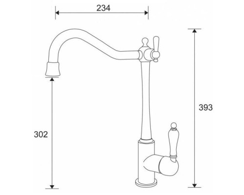 Заказать Смеситель для кухни с подключением к фильтру Zorg Sanitary ZR 322-50 YF- BR в магазине сантехники Santeh-Crystal.ru