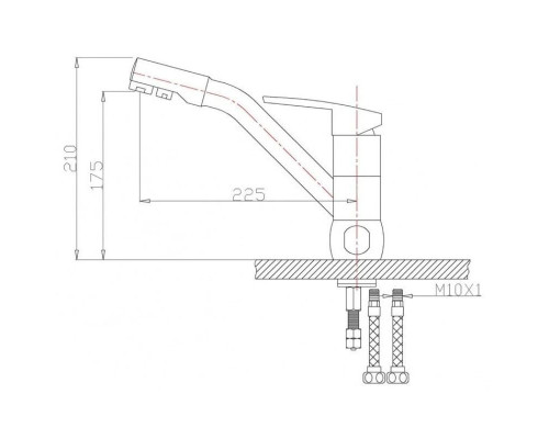 Приобрести Смеситель для кухни с подключением к фильтру Zorg Sanitary ZR 400 KF-12 SATIN в магазине сантехники Santeh-Crystal.ru