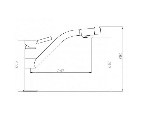 Купить Смеситель для кухни с подключением к фильтру Zorg Sanitary ZR 401 KF- BR в магазине сантехники Santeh-Crystal.ru