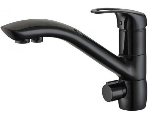 Заказать Смеситель для кухни с подключением к фильтру Zorg Sanitary ZR 404 KF BLACK в магазине сантехники Santeh-Crystal.ru
