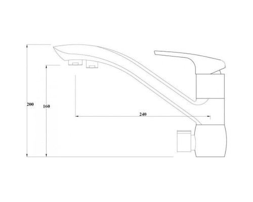 Заказать Смеситель для кухни с подключением к фильтру Zorg Sanitary ZR 404 KF BLACK в магазине сантехники Santeh-Crystal.ru