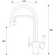 Приобрести Смеситель для кухни с подключением к фильтру Zorg Sanitary ZR 342-6 YF в магазине сантехники Santeh-Crystal.ru