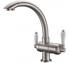 Смеситель для кухни с подключением к фильтру Zorg Sanitary ZR 327 YF NICKEL