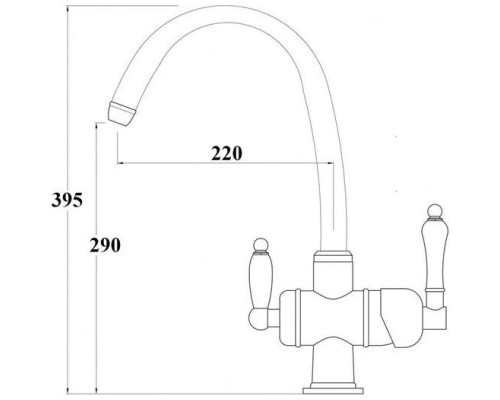 Купить Смеситель для кухни с подключением к фильтру Zorg Sanitary ZR 329 YF в магазине сантехники Santeh-Crystal.ru