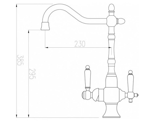 Заказать Смеситель для кухни с подключением к фильтру Zorg Sanitary ZR 336 YF-22 в магазине сантехники Santeh-Crystal.ru