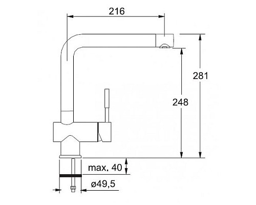 Купить Смеситель для кухни Franke Platte 370-1 115.0175.783 в магазине сантехники Santeh-Crystal.ru