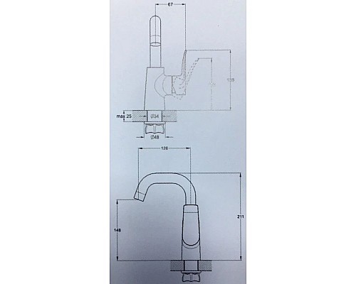 Приобрести Смеситель для кухни G.Lauf GOB4-B134 в магазине сантехники Santeh-Crystal.ru