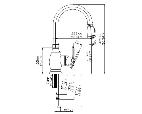 Купить Смеситель для кухни Seaman Eco Koblenz SSN-2168P в магазине сантехники Santeh-Crystal.ru