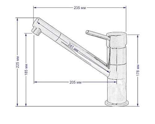 Купить Смеситель для кухни Seaman Barcelone SSL-5110-Water в магазине сантехники Santeh-Crystal.ru