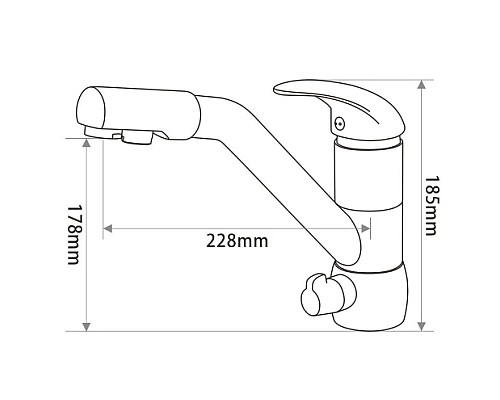 Купить Смеситель для кухни Seaman Barcelone SSL-5361-Light Bronze в магазине сантехники Santeh-Crystal.ru