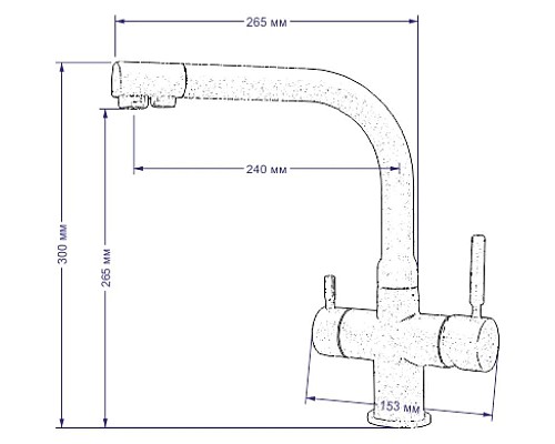 Купить Смеситель для кухни Seaman Barcelone SSL-5383-Water в магазине сантехники Santeh-Crystal.ru