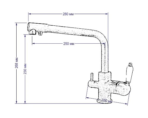 Купить Смеситель для кухни Seaman Barcelone SSL-5384-Water в магазине сантехники Santeh-Crystal.ru