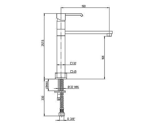 Купить Смеситель для кухни Paini Q 19CR579S в магазине сантехники Santeh-Crystal.ru