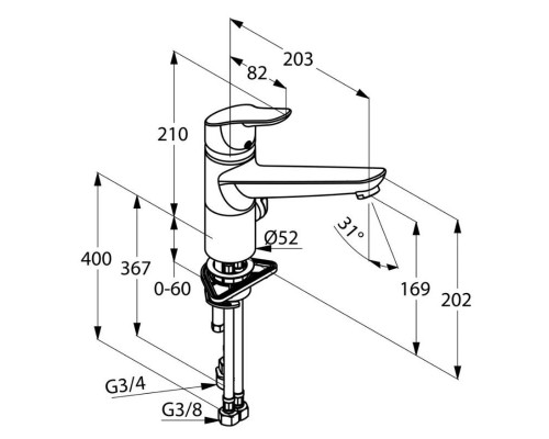Приобрести Смеситель для кухни Kludi Objekta 325760575 в магазине сантехники Santeh-Crystal.ru