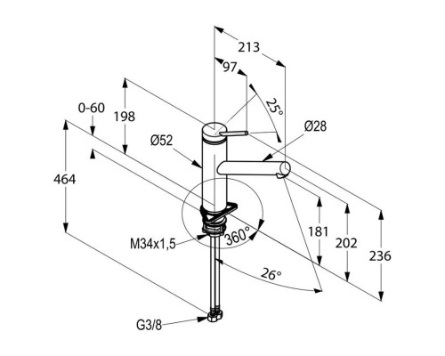 Заказать Смеситель для кухни Kludi Tangenta 44904F875 в магазине сантехники Santeh-Crystal.ru