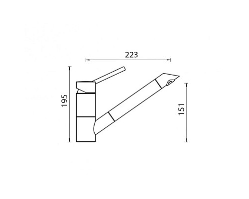 Приобрести Смеситель для кухни Schock SC-200 хром/магнолия 710362 в магазине сантехники Santeh-Crystal.ru