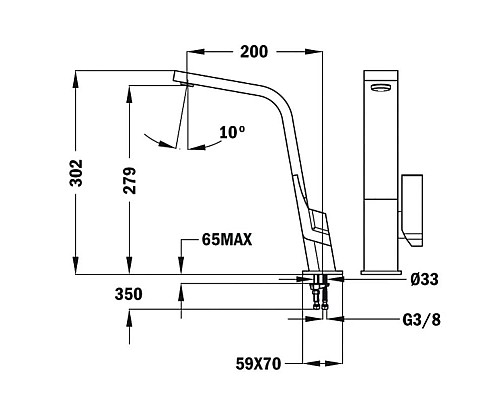 Купить Смеситель для кухни Teka IC 915 33915020W в магазине сантехники Santeh-Crystal.ru